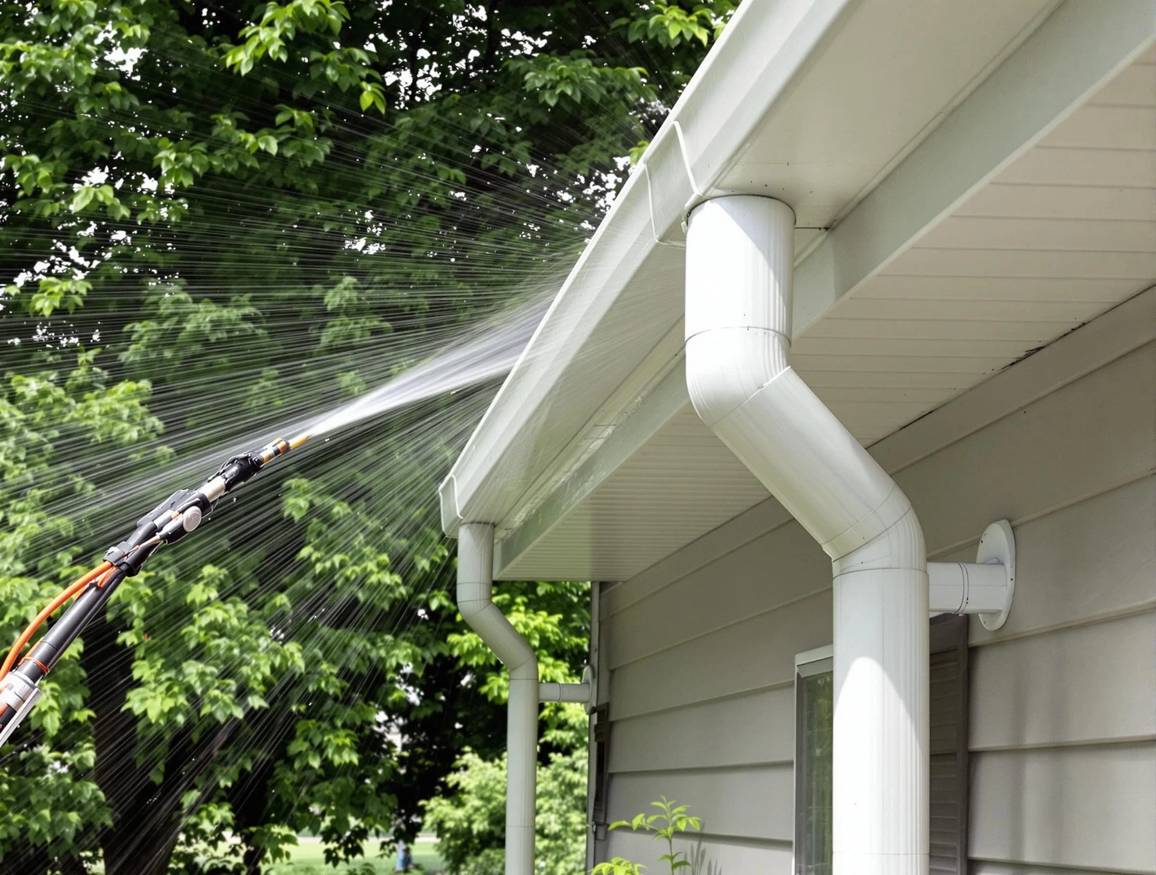 Cleared gutters by Hudson Roofing Company for a clean drainage system in Hudson, OH